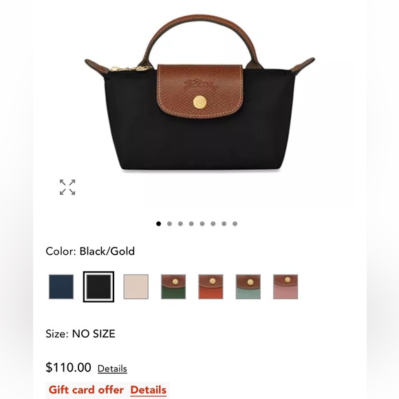 Longchamp Le Pliage Original Mini Pouch - Picture 1 of 7